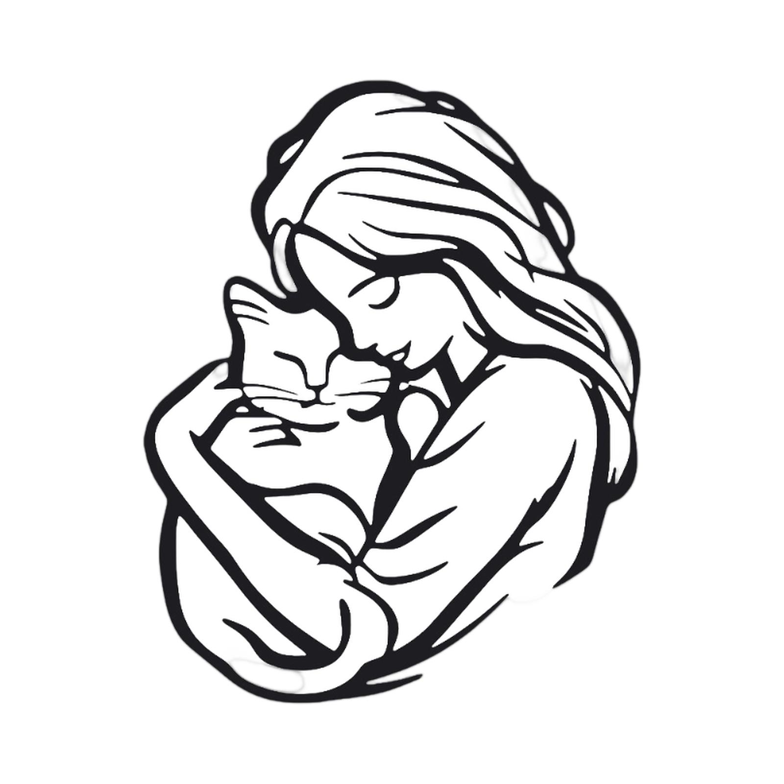 Minimalist Metal Wall Art Sculpture Woman Holding Cat Decorative Iron Artwork for Living Room Bedroom Office Wall Hanging one size чёрный
Minimalist Metal Wall Art Sculpture Woman Holding Cat Decorative Iron Artwork for Living Room Bedroom Office Wall Hanging one size чёрный
