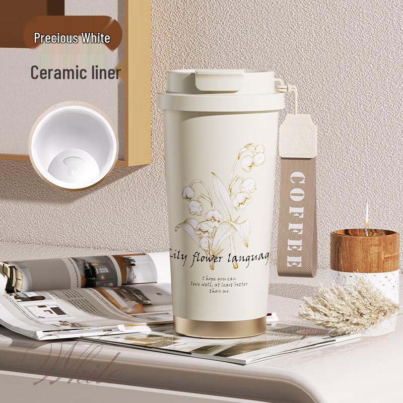 Lily of the Valley Stainless Steel Insulated Coffee Mug with Straw 501-600ml
Lily of the Valley Stainless Steel Insulated Coffee Mug with Straw 501-600ml