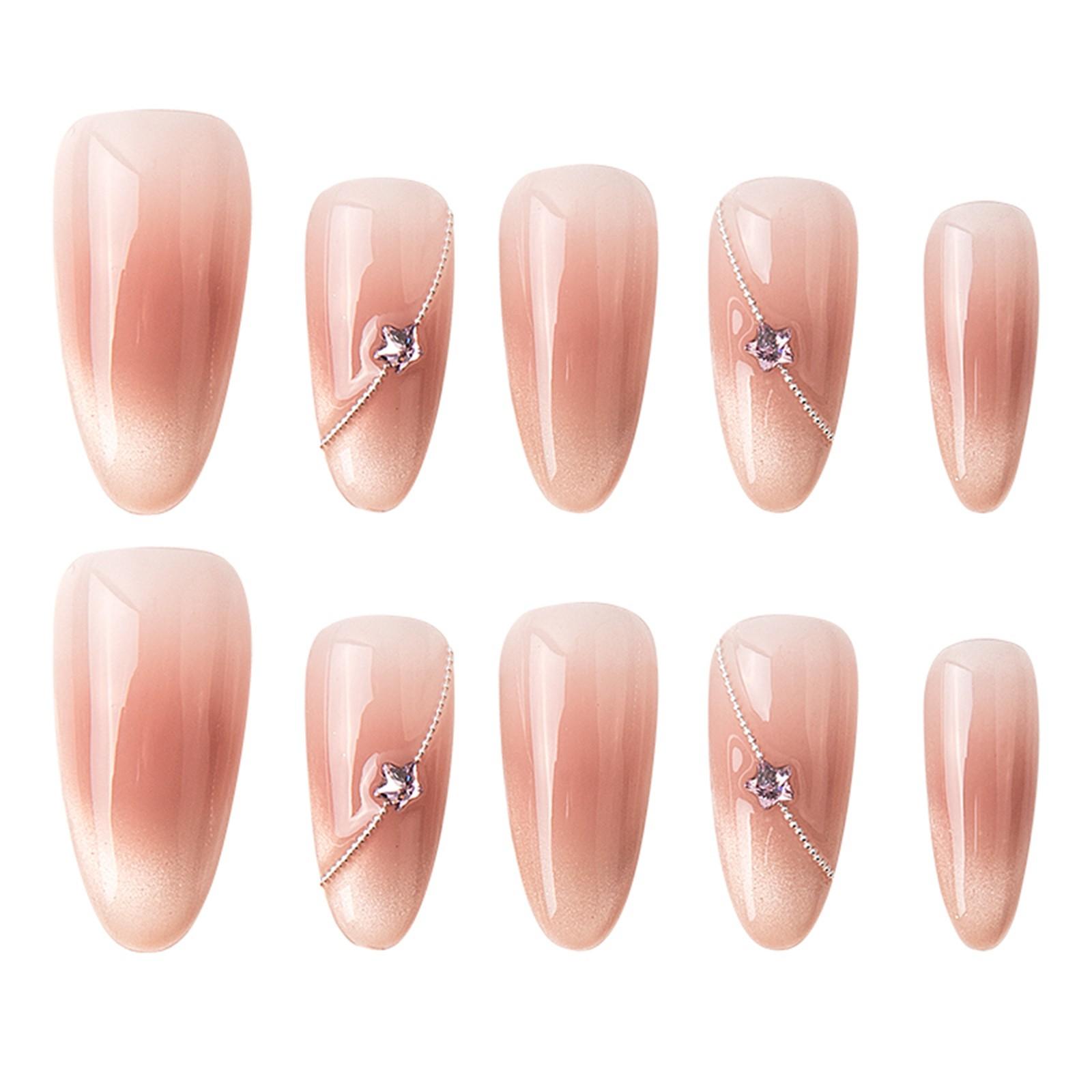 Женские накладные ногти среднего размера с рисунком телесного цвета на акриловых ногтях глянцевые накладные ногти с полным покрытием XS
Женские накладные ногти среднего размера с рисунком телесного цвета на акриловых ногтях глянцевые накладные ногти с полным покрытием XS