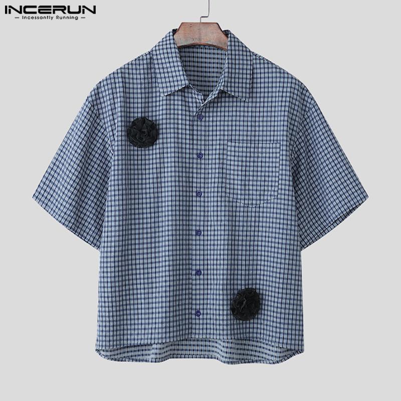 INCERUN Summer Men Lapel Neck Short Sleeve Plaid Floral Casual Oversized Shirts 5XL синій
INCERUN Summer Men Lapel Neck Short Sleeve Plaid Floral Casual Oversized Shirts 5XL синій