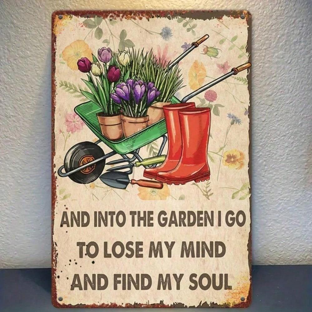 Garden Signs Outdoor Vintage Metal Wall Art 20x30 Inch, Rustic Iron Yard Decor with Colorful Into the Garden I Go Design for P
Garden Signs Outdoor Vintage Metal Wall Art 20x30 Inch, Rustic Iron Yard Decor with Colorful Into the Garden I Go Design for P