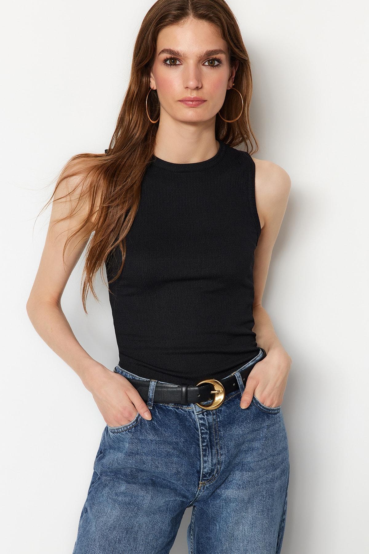 Women s Fashion New Athlete Black Fitted Crew Neck Sweater Textured Knitted Athlete L чорний
Women s Fashion New Athlete Black Fitted Crew Neck Sweater Textured Knitted Athlete L чорний