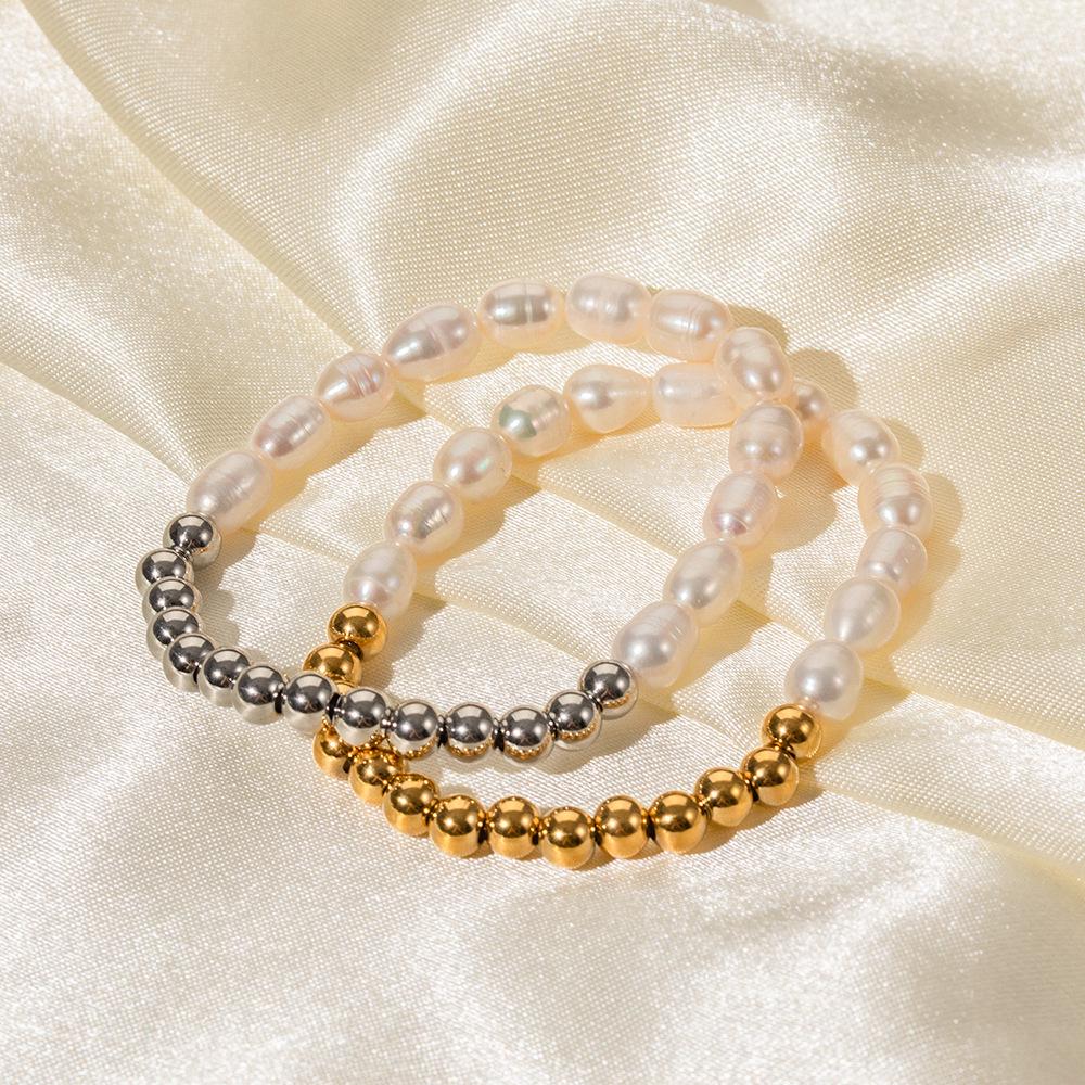 Stainless Steel Freshwater Pearl Beaded Bracelet with 16K Gold PVD Chain - Women s Gift
Stainless Steel Freshwater Pearl Beaded Bracelet with 16K Gold PVD Chain - Women s Gift