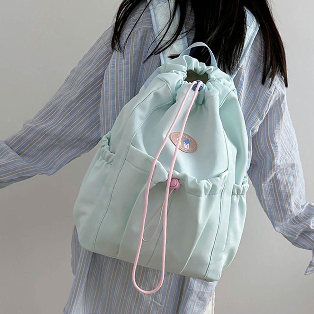 Large Capacity Fresh Color Drawstring Backpack Solid Color Shoulder Bag Students чорний
Large Capacity Fresh Color Drawstring Backpack Solid Color Shoulder Bag Students чорний