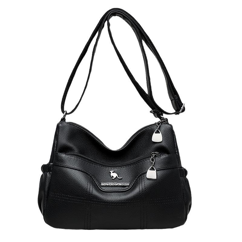 Embroidered thread plaid soft leather texture shoulder messenger bag 25*10*18cm чорний
Embroidered thread plaid soft leather texture shoulder messenger bag 25*10*18cm чорний