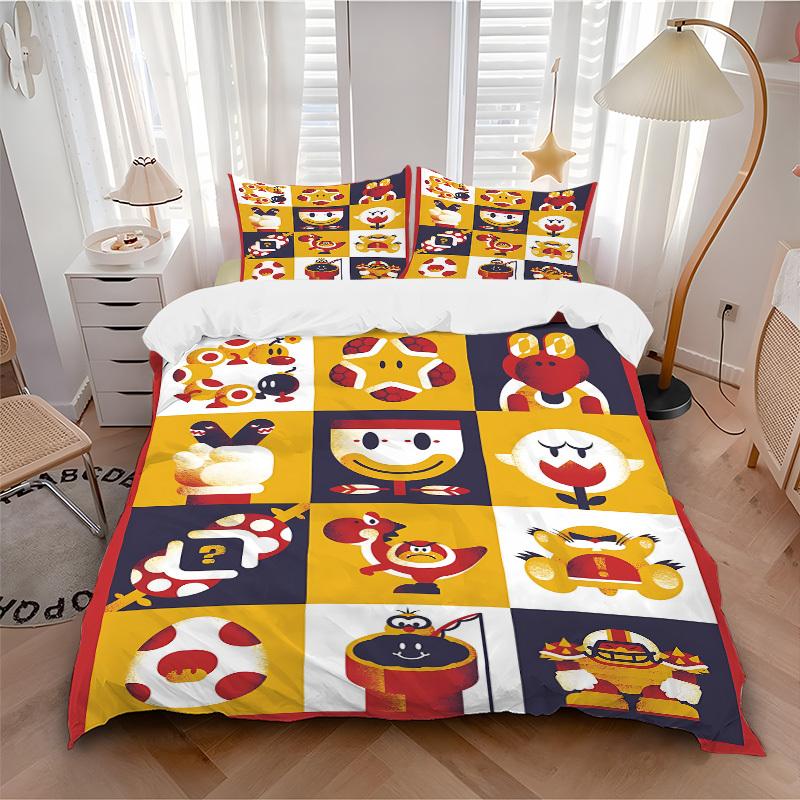 3pc Mario Characters Bedding Set Guest Room Bedroom Decor Christmas Halloween Decor Birthday and Holiday Gifts- All Seasons 3pcs Quilt 168 135x200cm
3pc Mario Characters Bedding Set Guest Room Bedroom Decor Christmas Halloween Decor Birthday and Holiday Gifts- All Seasons 3pcs Quilt 168 135x200cm