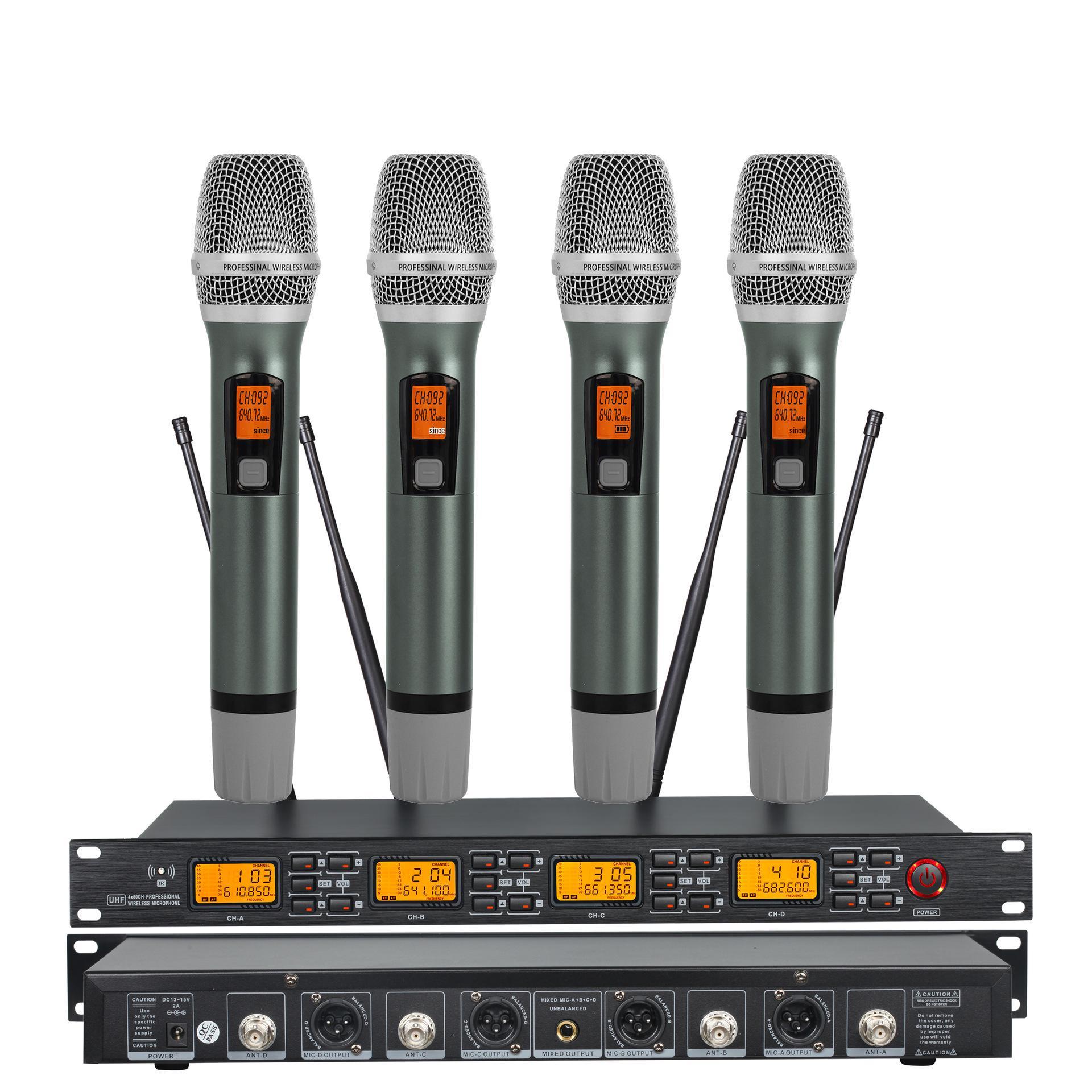 Iron Gray Wireless Handheld Microphone: One-to-Eight Connectivity
Iron Gray Wireless Handheld Microphone: One-to-Eight Connectivity