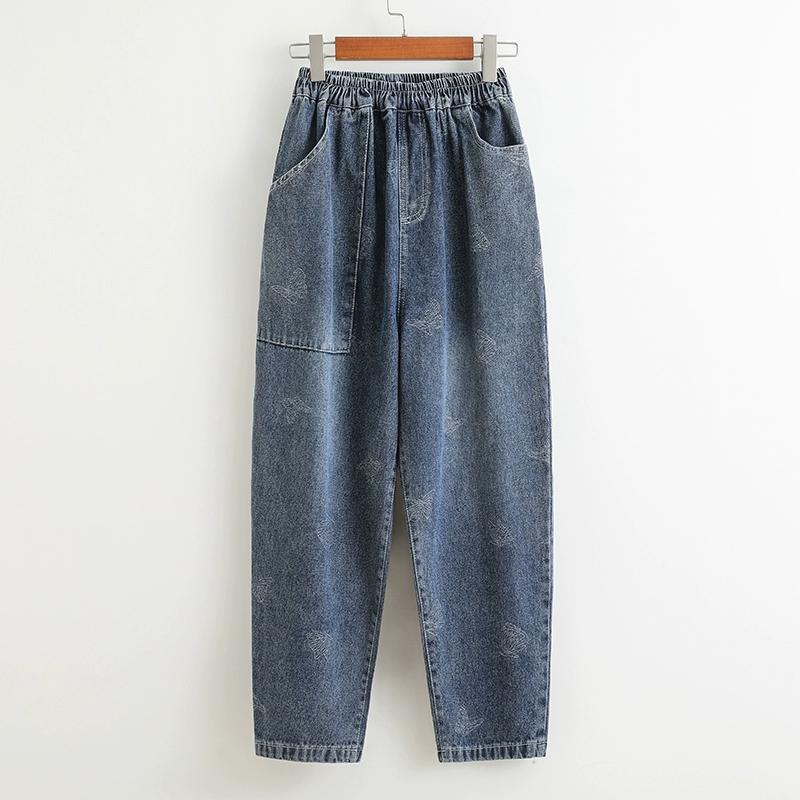 MOJTA женские весенне-осенние повседневные свободные брюки больших размеров с высокой талией, джинсы
MOJTA женские весенне-осенние повседневные свободные брюки больших размеров с высокой талией, джинсы