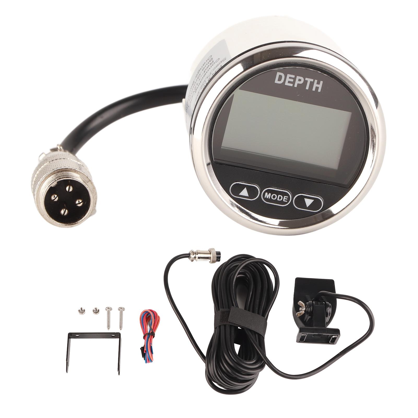 Boat Accessorires Depth Detector 52mm/2in Marine Depth Gauge Rang 100m/110yd White Backlight Waterproof for Yachts Fishing Boats
Boat Accessorires Depth Detector 52mm/2in Marine Depth Gauge Rang 100m/110yd White Backlight Waterproof for Yachts Fishing Boats