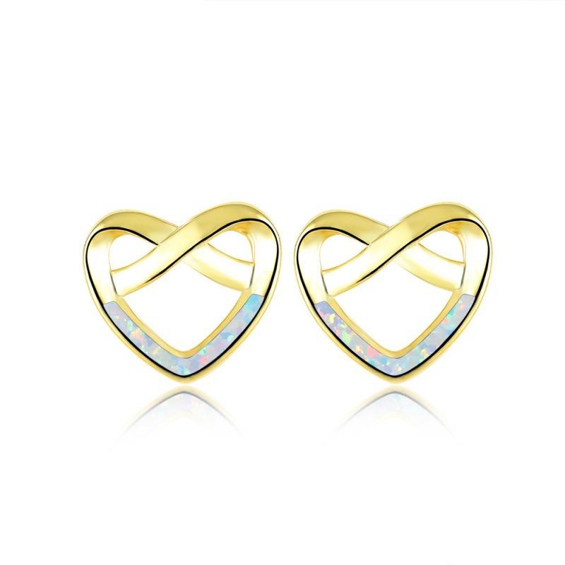 Hot-selling white woven love stud earrings, simple and versatile fashion temperament earrings
Hot-selling white woven love stud earrings, simple and versatile fashion temperament earrings