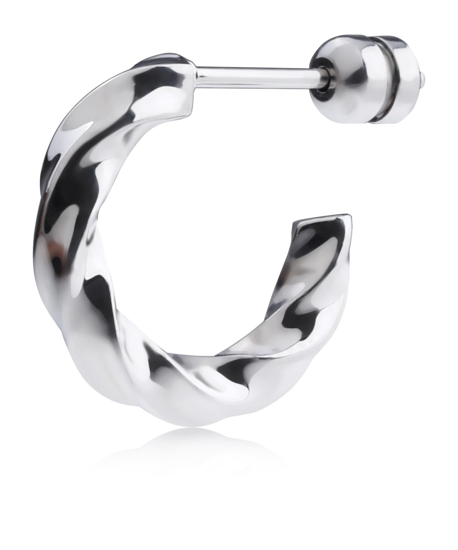 LION HEART Earrings LH-1 Twist Hoop Earrings Surgical Stainless Steel Men s Direct Sale Silver
LION HEART Earrings LH-1 Twist Hoop Earrings Surgical Stainless Steel Men s Direct Sale Silver