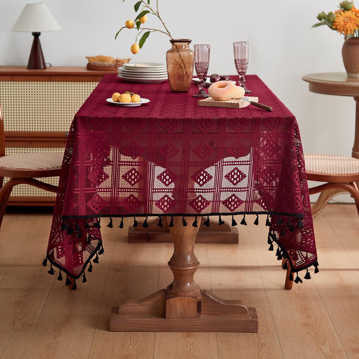 Американская Ретро Кантри Скатерть ручной работы с кружевом крючком и кистями 60*60 cm бордовый
Американская Ретро Кантри Скатерть ручной работы с кружевом крючком и кистями 60*60 cm бордовый