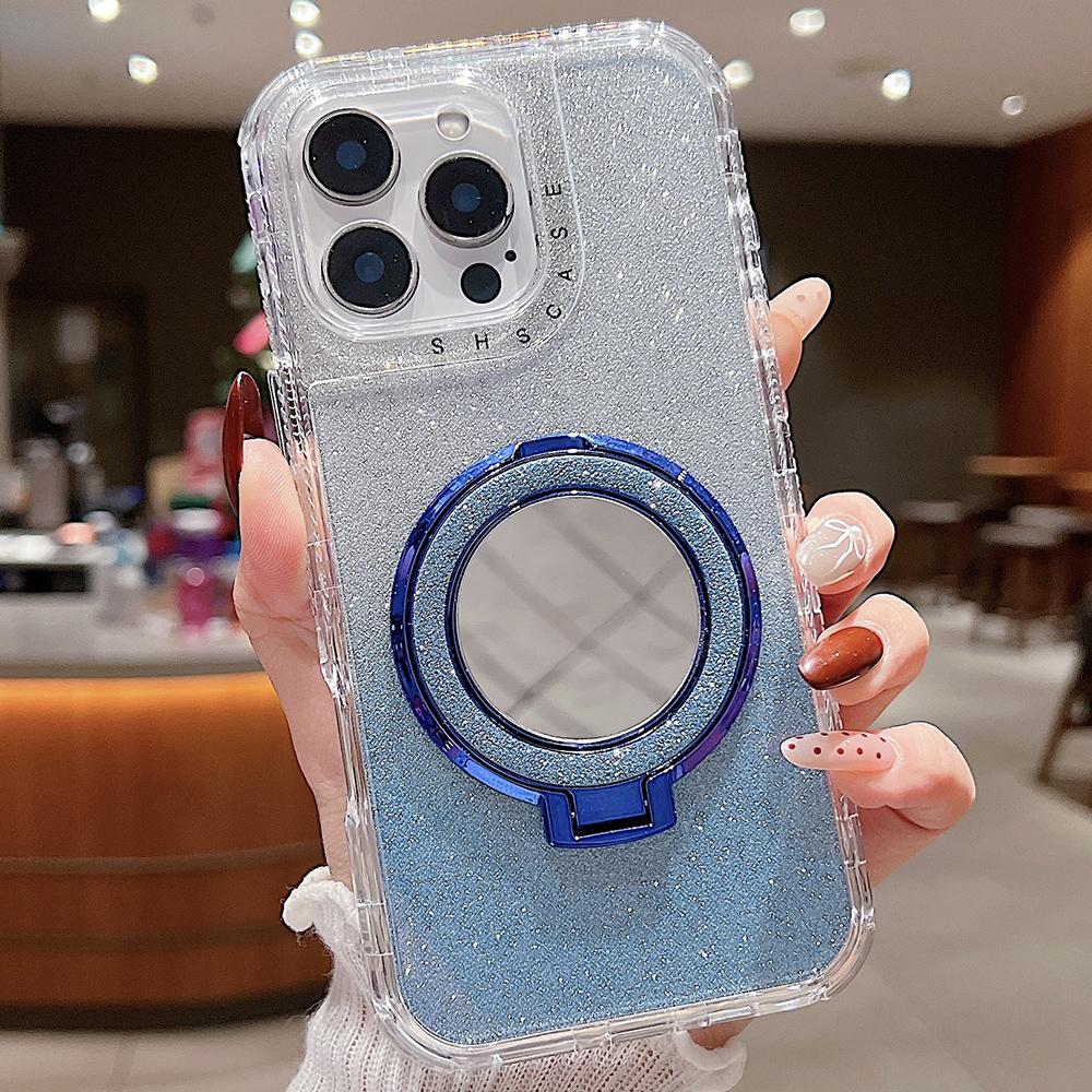 Чехол для iPhone 16 Pro Max с магнитной подставкой, блестящая накладка для телефона из ТПУ+ПК с зеркалом Blue
Чехол для iPhone 16 Pro Max с магнитной подставкой, блестящая накладка для телефона из ТПУ+ПК с зеркалом Blue