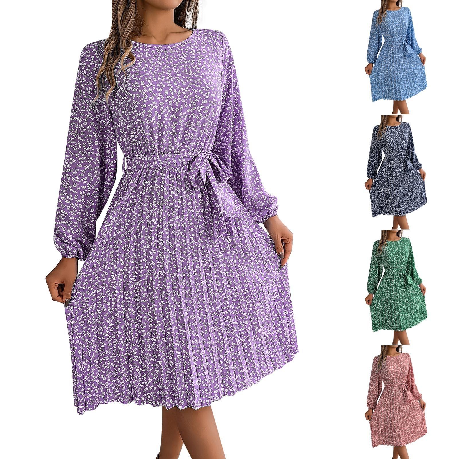 Women s Casual And Fashionable Long Sleeved Floral Print Pleated Skirt Dress Dress M фіолетовий
Women s Casual And Fashionable Long Sleeved Floral Print Pleated Skirt Dress Dress M фіолетовий