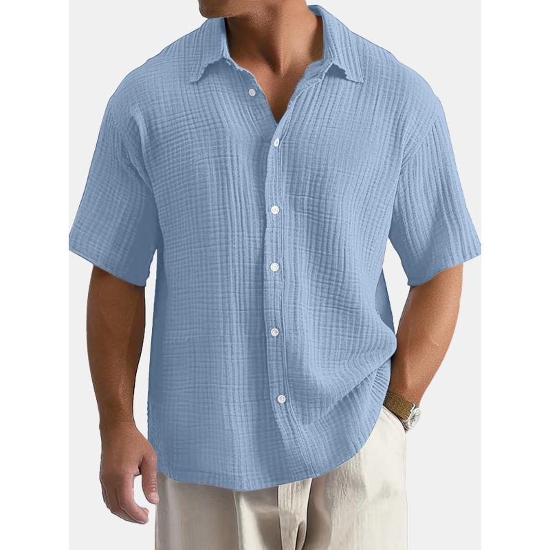 Summer Fashion Polo-neck Solid Color Buttons Shirt Male Short Sleeve Vintage Casual Fashion Cardigan Top Men 5XL синій
Summer Fashion Polo-neck Solid Color Buttons Shirt Male Short Sleeve Vintage Casual Fashion Cardigan Top Men 5XL синій