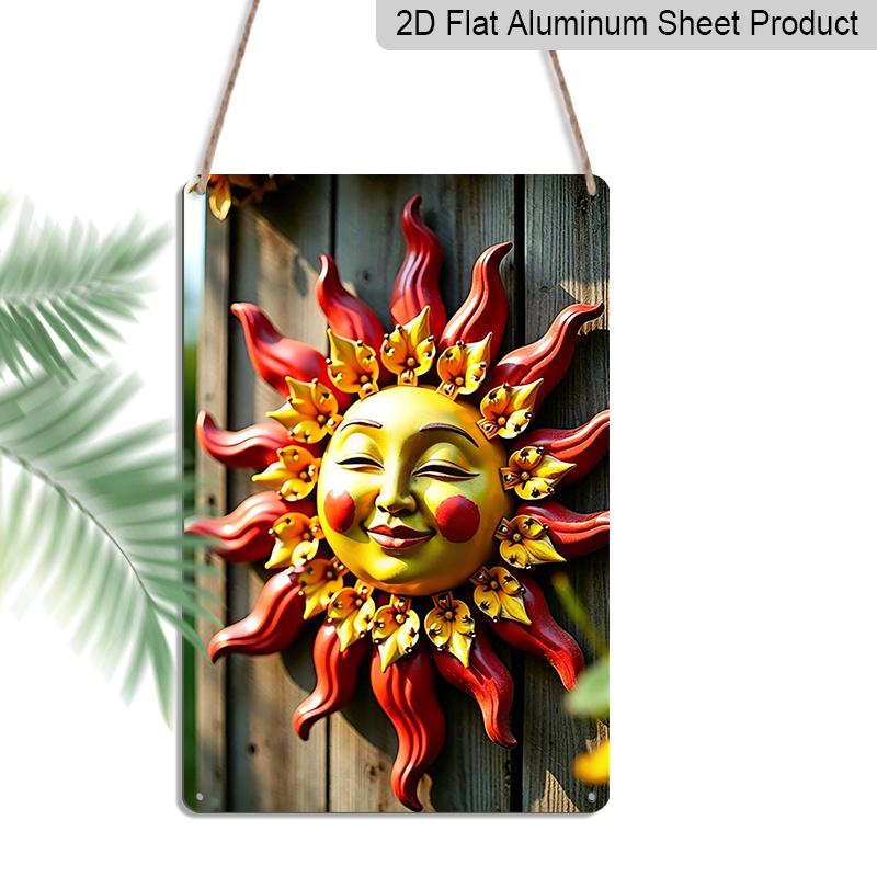 2D Flat, 1pc Trebalena Vintage Sun Face Aluminum Metal Wall Art - Rustic Outdoor/ Sign with Red & Golden Accent, Embossed Sun Suitable for Porch 20*30cm
2D Flat, 1pc Trebalena Vintage Sun Face Aluminum Metal Wall Art - Rustic Outdoor/ Sign with Red & Golden Accent, Embossed Sun Suitable for Porch 20*30cm