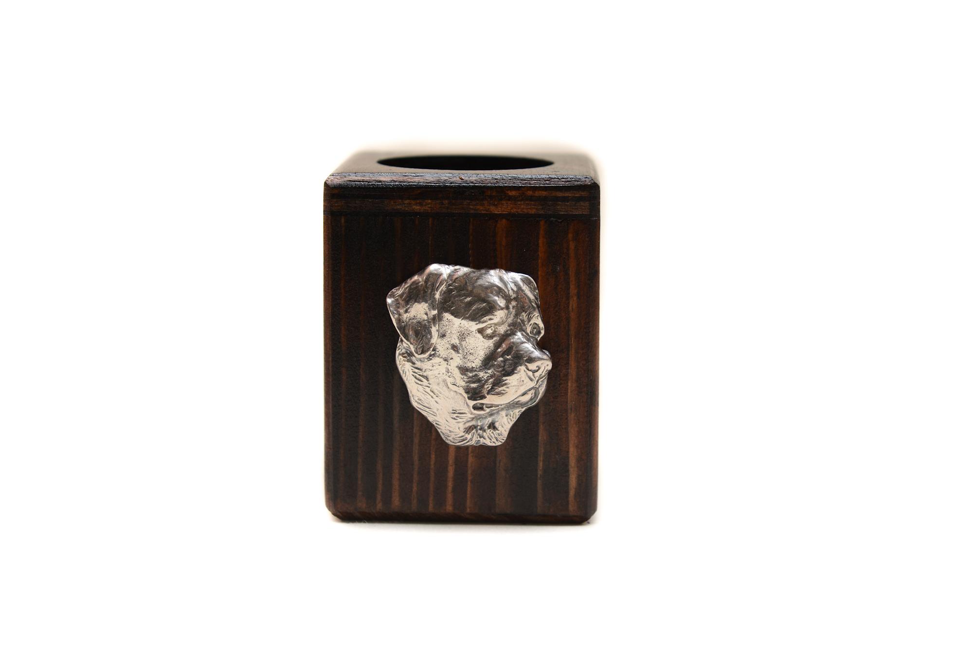 Rottweiler, Rott, Rottie I - wooden candle holder with a dog, a unique souvenir after losing a dog, a handicraft from the Art-Dog brand коричневий
Rottweiler, Rott, Rottie I - wooden candle holder with a dog, a unique souvenir after losing a dog, a handicraft from the Art-Dog brand коричневий