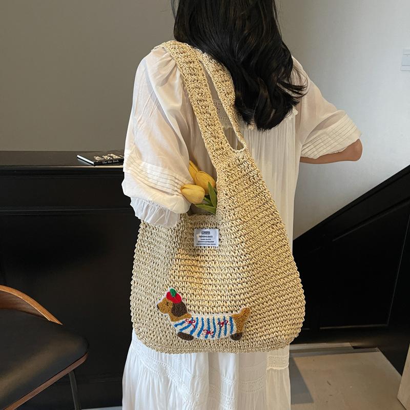 New fashion woven dachshund dog shoulder women s bag large capacity cotton rope tote bag vacation beach tote bag bag 38*10*38
New fashion woven dachshund dog shoulder women s bag large capacity cotton rope tote bag vacation beach tote bag bag 38*10*38