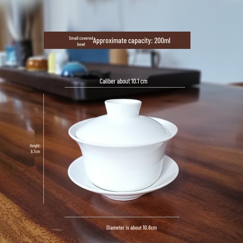Bone China Small White Gaiwan Tea Set - 3-Piece Ceramic Tea Cup for Home, Office, or Tea House Reception.
Bone China Small White Gaiwan Tea Set - 3-Piece Ceramic Tea Cup for Home, Office, or Tea House Reception.