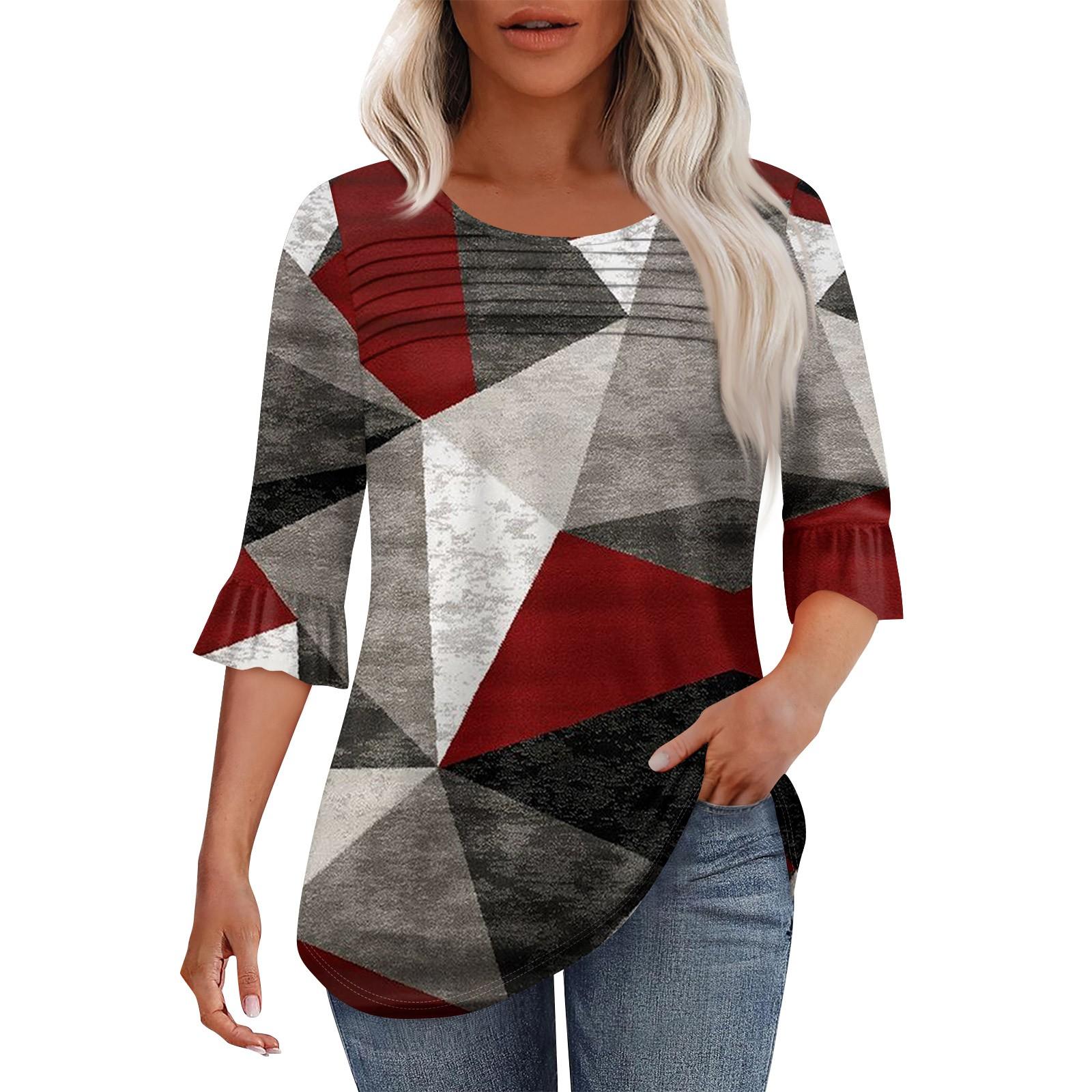 Жіноча модна плісирована верхня частина з 3/4 рукавами та круглим вирізом S винний
Жіноча модна плісирована верхня частина з 3/4 рукавами та круглим вирізом S винний