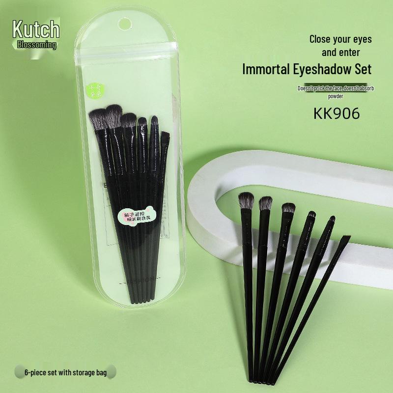 6-Piece Eyeshadow and Eye Detail Brush Set - Includes Eyeliner, Blending, and Under-Eye Brushes.
6-Piece Eyeshadow and Eye Detail Brush Set - Includes Eyeliner, Blending, and Under-Eye Brushes.