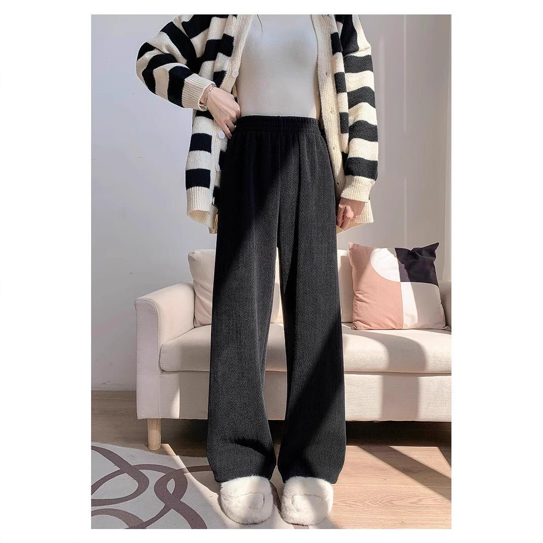 Petite High-Waisted Pink Wheat Ear Pattern Fleece-Lined Chenille Wide-Leg Pants for Autumn Winter M (96-110 jin)
Petite High-Waisted Pink Wheat Ear Pattern Fleece-Lined Chenille Wide-Leg Pants for Autumn Winter M (96-110 jin)