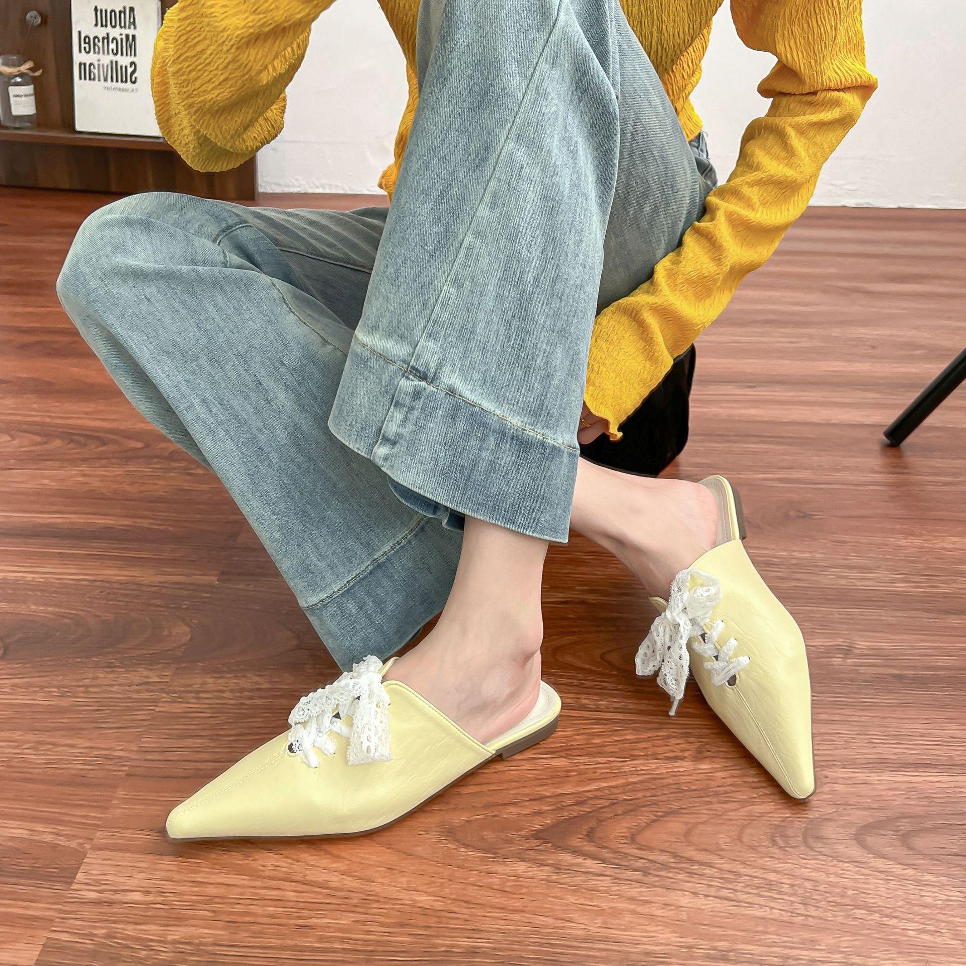 Летние новые туфли-мюли с открытым носком, ретро-нишевый дизайн, остроносые одинарные туфли, женская повседневная универсальная обувь 35
Летние новые туфли-мюли с открытым носком, ретро-нишевый дизайн, остроносые одинарные туфли, женская повседневная универсальная обувь 35
