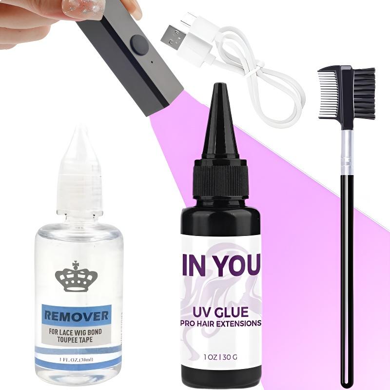 Полный набор для наращивания волос УФ-клеем Clear UV Glue 30 г + 30 мл Снятие + Быстросохнущая УФ-лампа Комплект «Все в одном» для наращивания волос, париков и ресниц A set
Полный набор для наращивания волос УФ-клеем Clear UV Glue 30 г + 30 мл Снятие + Быстросохнущая УФ-лампа Комплект «Все в одном» для наращивания волос, париков и ресниц A set