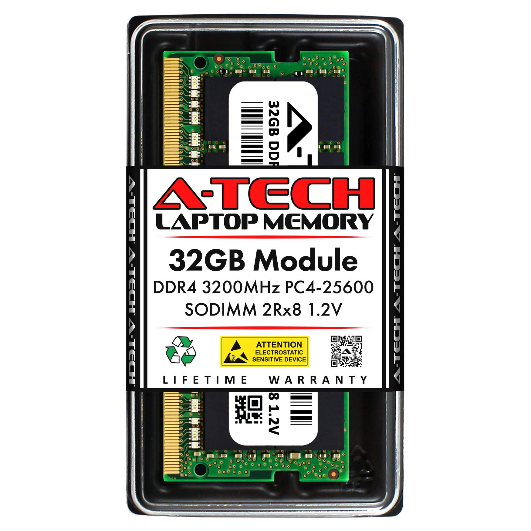 32GB RAM for CT32G4SFD832A DDR4 3200MHz CL22 SODIMM 2Rx8 260 Pin Laptop Notebook Memory Module A-Tech PC4-25600 (PC4-3200AA) 1.2V Non-ECC SO-DIMM
32GB RAM for CT32G4SFD832A DDR4 3200MHz CL22 SODIMM 2Rx8 260 Pin Laptop Notebook Memory Module A-Tech PC4-25600 (PC4-3200AA) 1.2V Non-ECC SO-DIMM