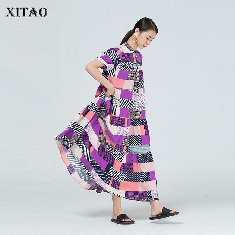 Платье XITAO с принтом, новое модное винтажное клетчатое платье больших размеров, маленькое свежее повседневное стильное свободное летнее платье, топ WMD1102
Платье XITAO с принтом, новое модное винтажное клетчатое платье больших размеров, маленькое свежее повседневное стильное свободное летнее платье, топ WMD1102
