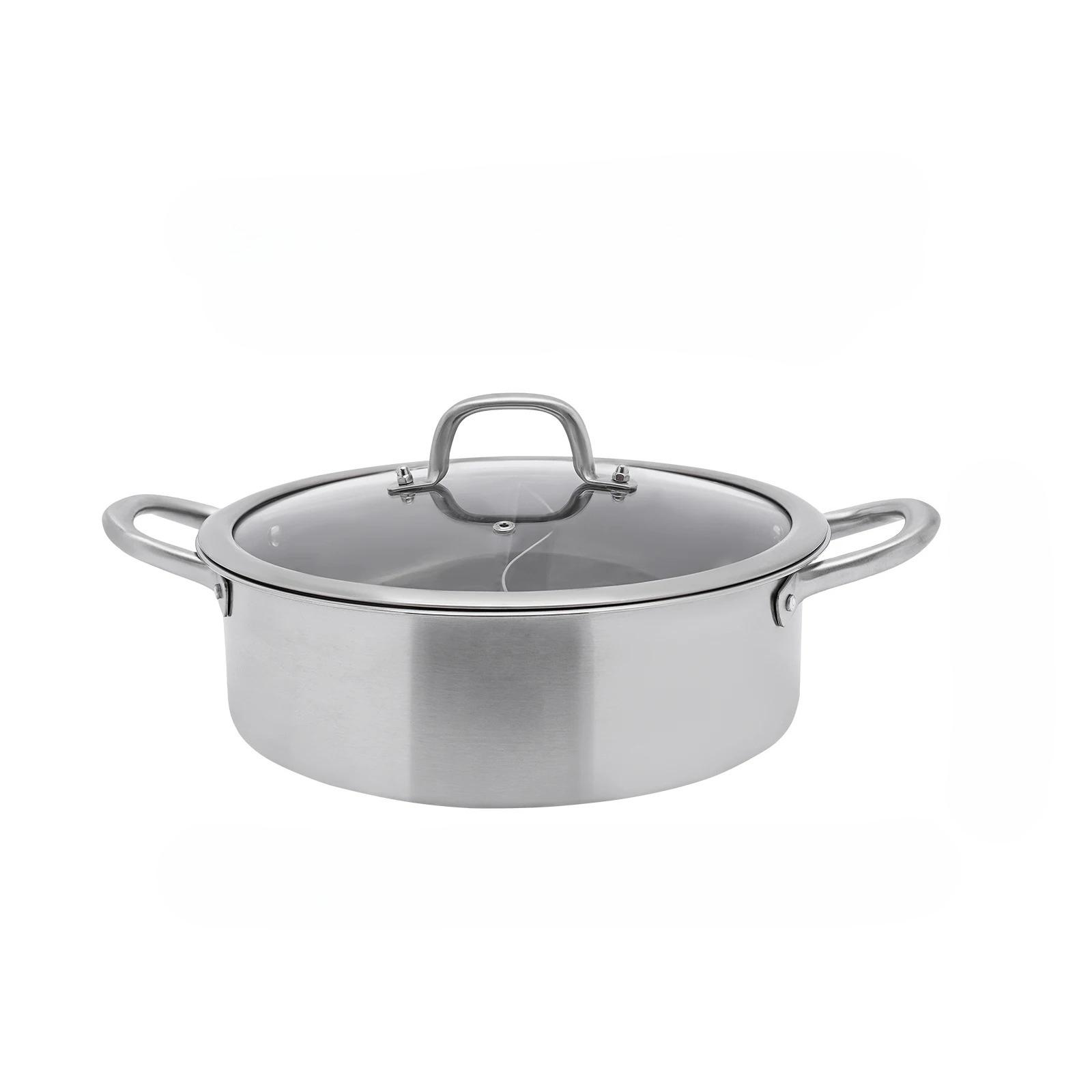 Кастрюля Шабу из нержавеющей стали 304 пищевого класса с крышкой, разделителем, двусторонняя посуда для индукционной плиты, газовой плиты, кухонной плиты
Кастрюля Шабу из нержавеющей стали 304 пищевого класса с крышкой, разделителем, двусторонняя посуда для индукционной плиты, газовой плиты, кухонной плиты