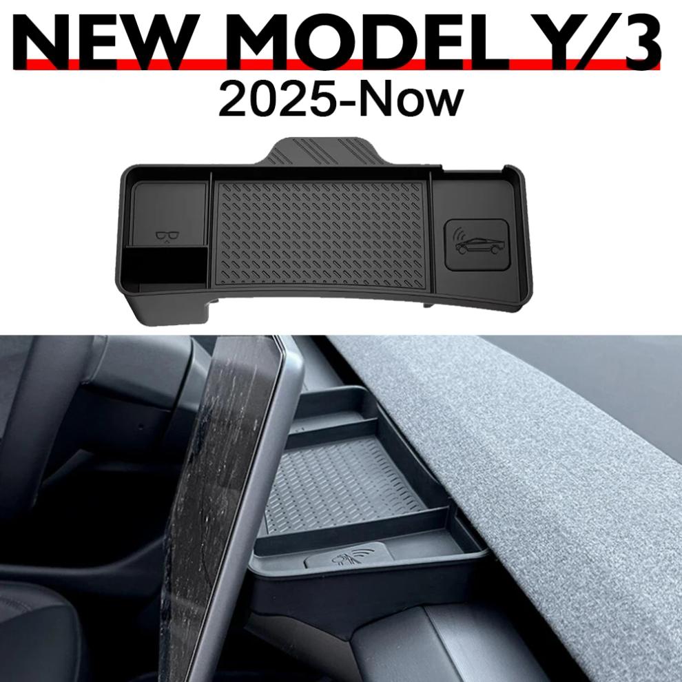 For Tesla Model 3 Y 2025 2026 Dashboard Storage Tray Center Console Behind Screen Storage Box Dashboard Organizer Glasses Holder чорний
For Tesla Model 3 Y 2025 2026 Dashboard Storage Tray Center Console Behind Screen Storage Box Dashboard Organizer Glasses Holder чорний