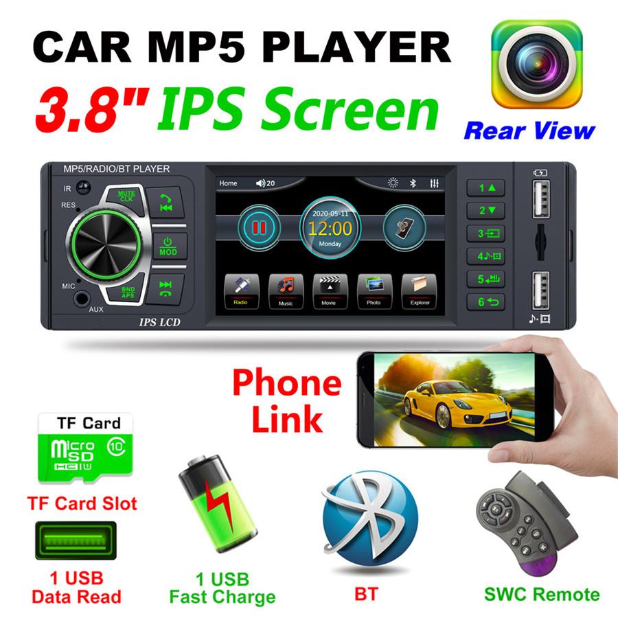 Car 3.8 IPS screen Bluetooth RMVB/MP5/Radio/Bluetooth Player FM Radio Support Micophone Dynamic Rear View Camera
Car 3.8 IPS screen Bluetooth RMVB/MP5/Radio/Bluetooth Player FM Radio Support Micophone Dynamic Rear View Camera