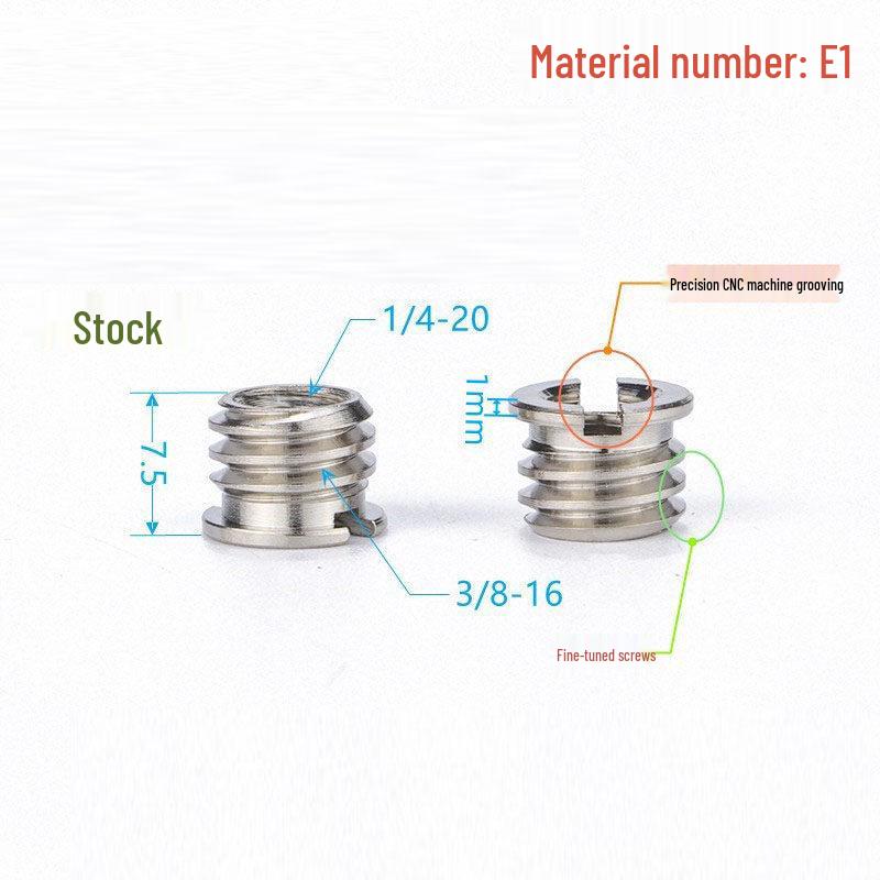 1/4 to 3/8 M4 M5 M6 M8 Screw Adapter for Tripod, Pan/Tilt Camera, Hot Shoe Mount & Light Stand
1/4 to 3/8 M4 M5 M6 M8 Screw Adapter for Tripod, Pan/Tilt Camera, Hot Shoe Mount & Light Stand