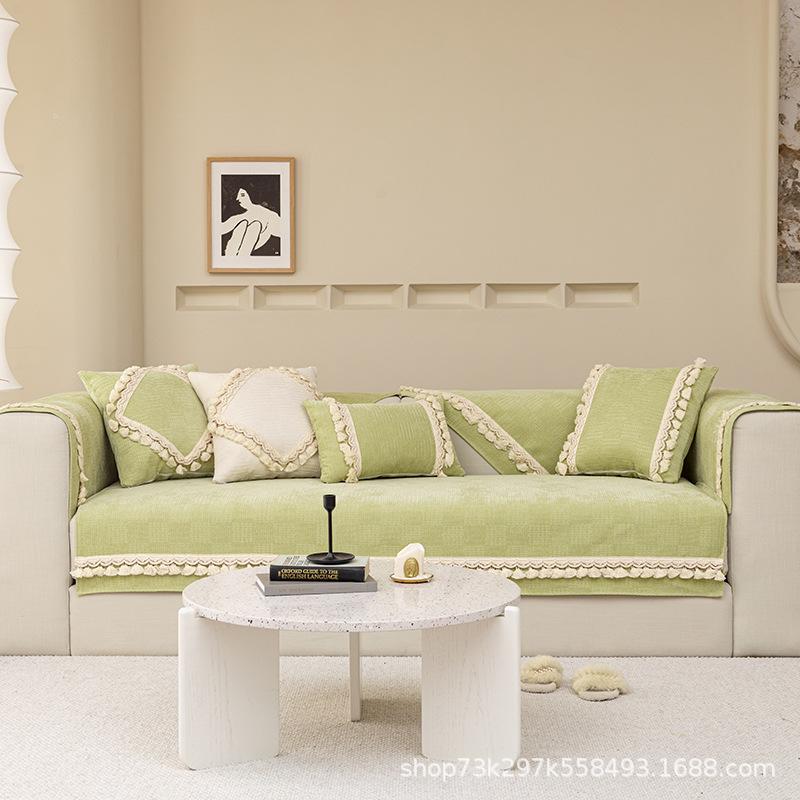 Nordic Tassel Quilted Sofa Cushion Four Seasons Universal Non-Slip Fabric Cover for Solid Wood Sofa Modern Simple 70*70cm
Nordic Tassel Quilted Sofa Cushion Four Seasons Universal Non-Slip Fabric Cover for Solid Wood Sofa Modern Simple 70*70cm