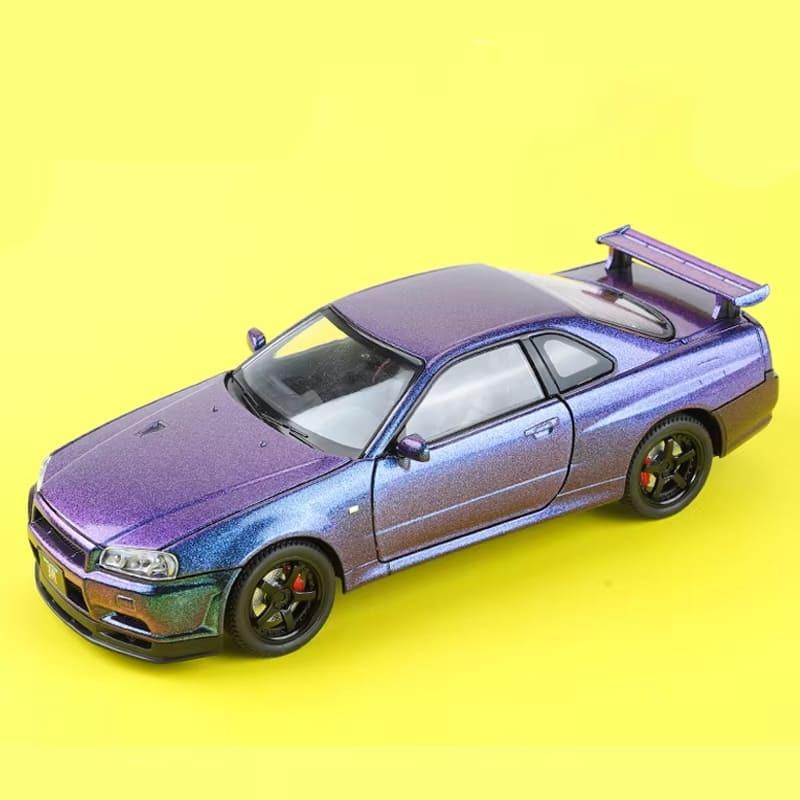 1:24-масштабная имитационная модель суперкара GTR R34 Skyline, литая металлическая модель автомобиля со звуком и светом, функция инерционного хода, подарок на день рождения для мальчика фиолетовый
1:24-масштабная имитационная модель суперкара GTR R34 Skyline, литая металлическая модель автомобиля со звуком и светом, функция инерционного хода, подарок на день рождения для мальчика фиолетовый