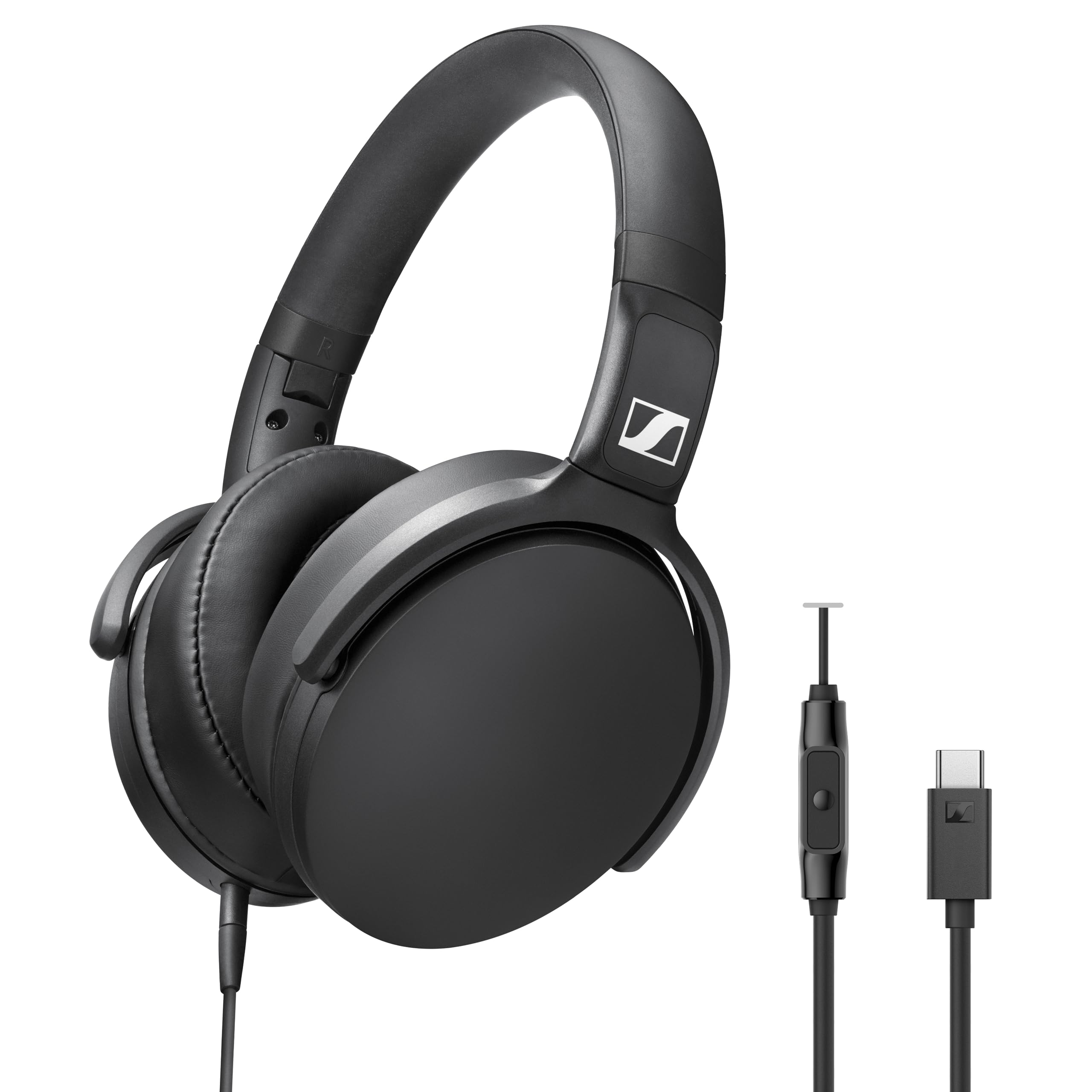 Sennheiser HD 400U Wired Headphones with Remote Compact Closed-Back In-Line & Microphone, USB-C, Foldable, Lightweight, чорний
Sennheiser HD 400U Wired Headphones with Remote Compact Closed-Back In-Line & Microphone, USB-C, Foldable, Lightweight, чорний