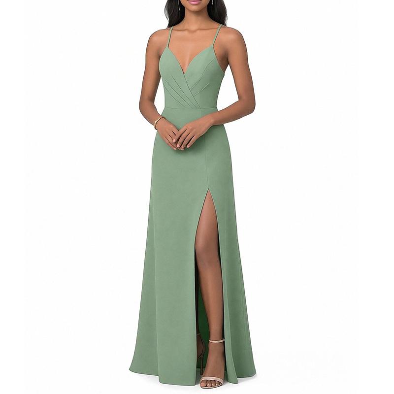 Spring new, elegant and sexy solid color v-neck backless lace-up dress 3XL світло-зелений колір
Spring new, elegant and sexy solid color v-neck backless lace-up dress 3XL світло-зелений колір