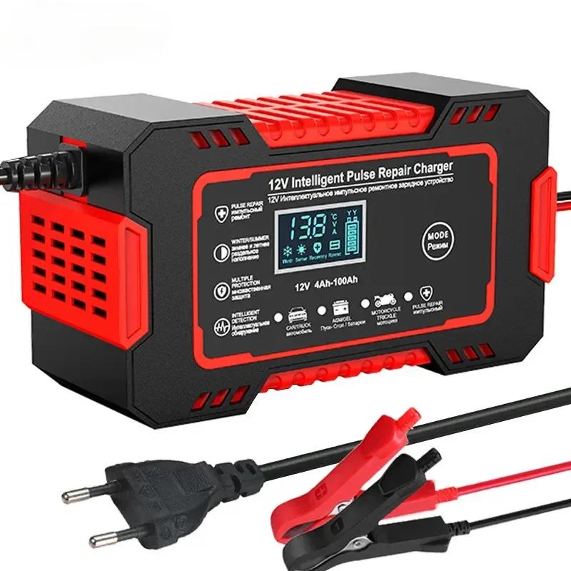 12V 6A Smart Car Battery Charger - AGM/GEL/Lead-Acid Pulse Repair Charger with LCD Display for Auto Motorcycle
12V 6A Smart Car Battery Charger - AGM/GEL/Lead-Acid Pulse Repair Charger with LCD Display for Auto Motorcycle