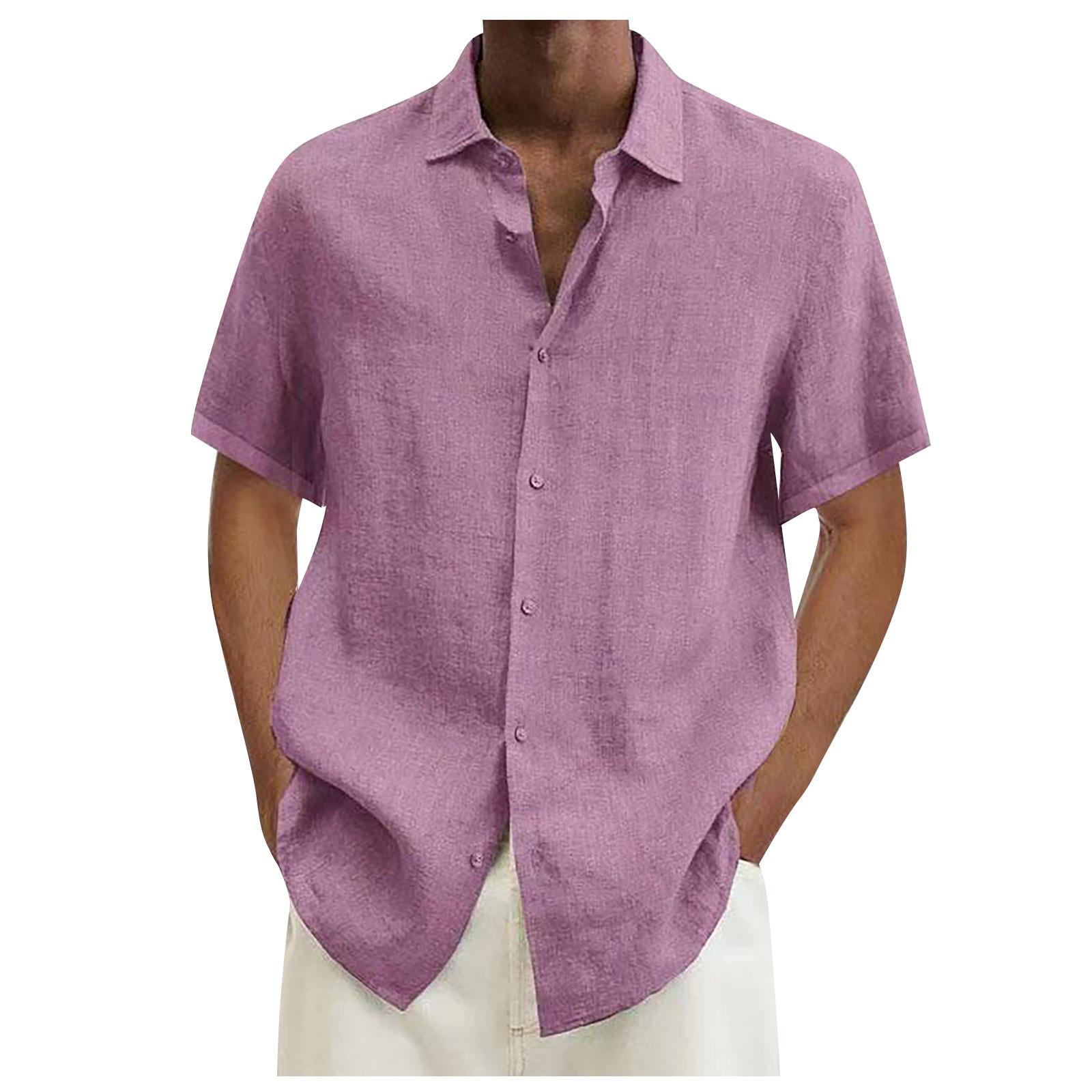 Designer Spring Summer Men s Casual Cotton Linen Color Short Sleeve Shirts Loose Shirts L рожевий
Designer Spring Summer Men s Casual Cotton Linen Color Short Sleeve Shirts Loose Shirts L рожевий