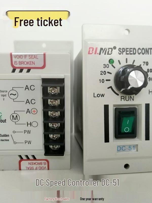 DC-51 Speed Controller for 24V-220V Brushed Motors DC90V to AC110V
DC-51 Speed Controller for 24V-220V Brushed Motors DC90V to AC110V