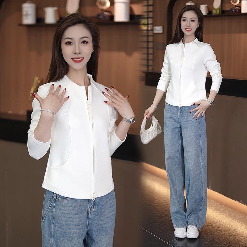 Women s Double Zipper Stand Collar Long-Sleeve Cardigan Shirt, Loose Fit, Slimming, Versatile for Spring/Autumn L білий
Women s Double Zipper Stand Collar Long-Sleeve Cardigan Shirt, Loose Fit, Slimming, Versatile for Spring/Autumn L білий
