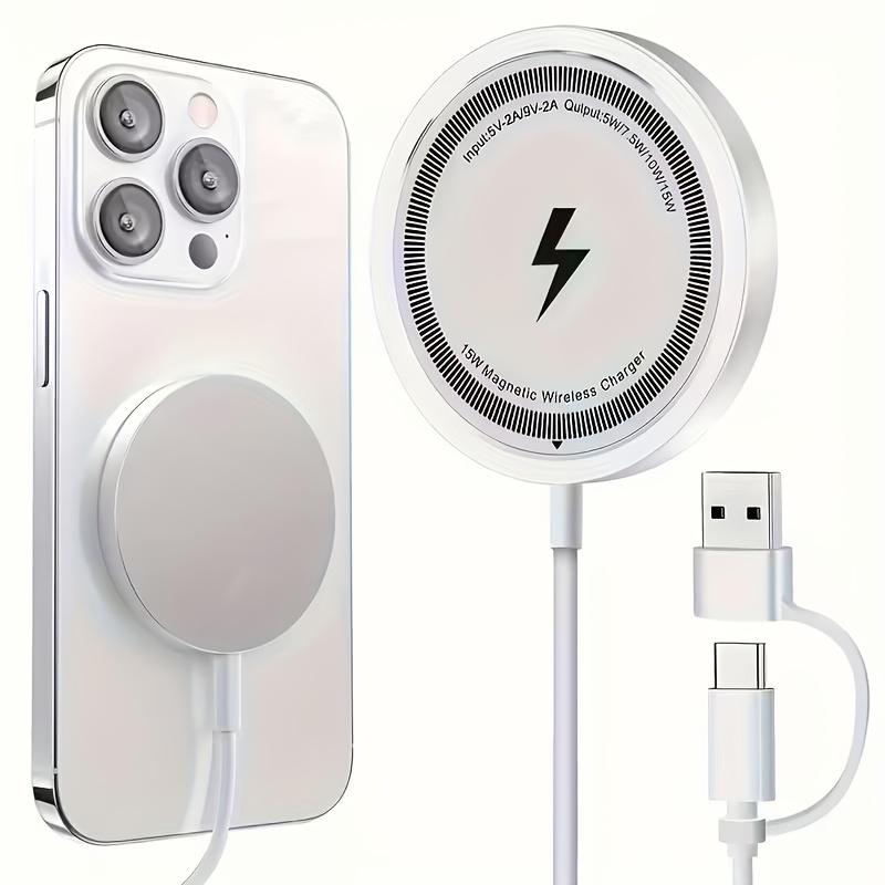 1-piece 15W magnetic fast charging wireless pad, compatible with iPhone 16/15/14/13/12/11 and Samsung S24/S23/S23.
1-piece 15W magnetic fast charging wireless pad, compatible with iPhone 16/15/14/13/12/11 and Samsung S24/S23/S23.