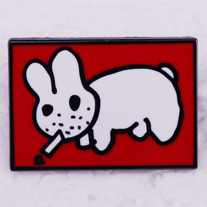 Frank Kozik Smoking Rabbit Rock King Metal Brooch Art Toy
Frank Kozik Smoking Rabbit Rock King Metal Brooch Art Toy