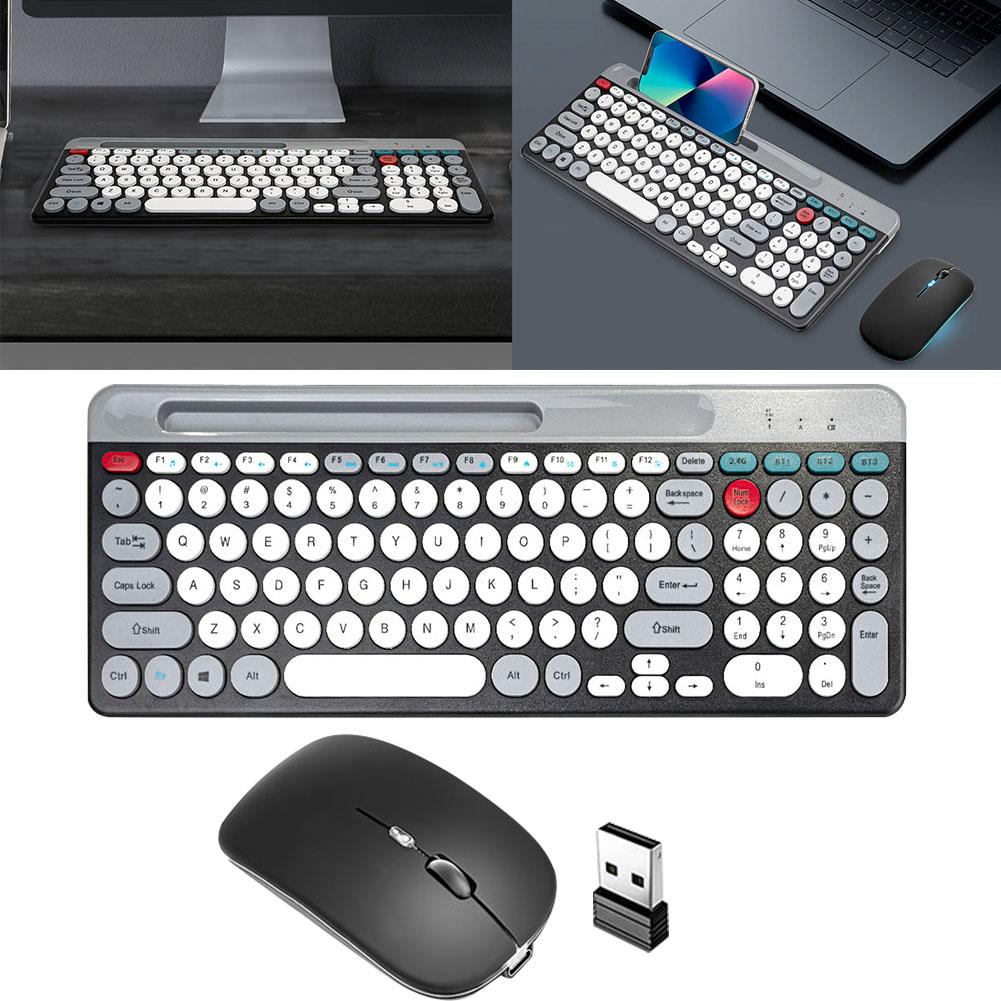 2.4Ghz BT 2 Mode Keyboard and Mouse Combo Multi-Device Keyboard Mouse Bluetooth Keyboard Mouse Set Совместимость с Mac/iOS/Android/Win7
2.4Ghz BT 2 Mode Keyboard and Mouse Combo Multi-Device Keyboard Mouse Bluetooth Keyboard Mouse Set Совместимость с Mac/iOS/Android/Win7