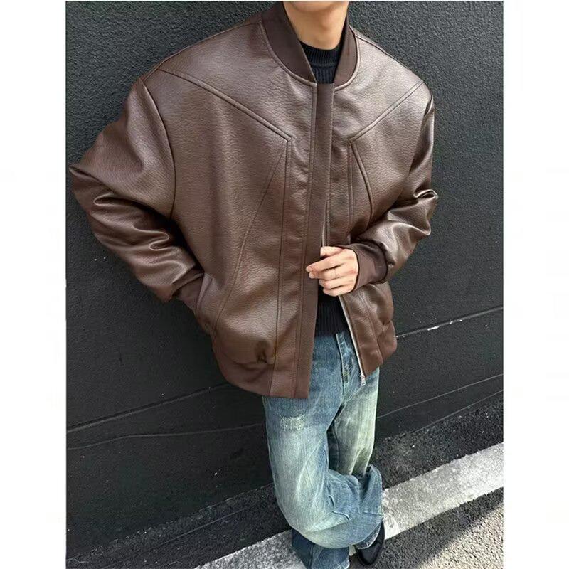 Men s Korean Style Slim Fit Leather Jacket, Stand Collar, Velvet Lined for Autumn/Winter. 2XL
Men s Korean Style Slim Fit Leather Jacket, Stand Collar, Velvet Lined for Autumn/Winter. 2XL