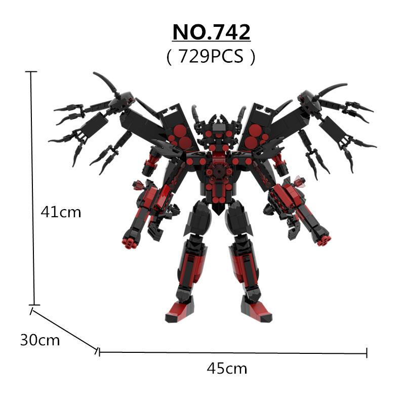 729pcs/set Skibidi Toilet Man New Trisomic Titan Speaker Man With Wings Building Blocks DIY Bricks Toys For Boys Christmas Gifts
729pcs/set Skibidi Toilet Man New Trisomic Titan Speaker Man With Wings Building Blocks DIY Bricks Toys For Boys Christmas Gifts