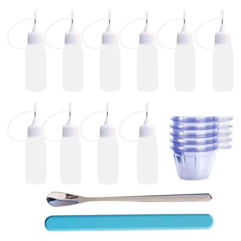 AEE2-Epoxy Mixing Cups Tool Kit,10Pcs 10ML Precision Tip Applicator Bottles,50PCS 40ML Disposable Measuring Cups
AEE2-Epoxy Mixing Cups Tool Kit,10Pcs 10ML Precision Tip Applicator Bottles,50PCS 40ML Disposable Measuring Cups