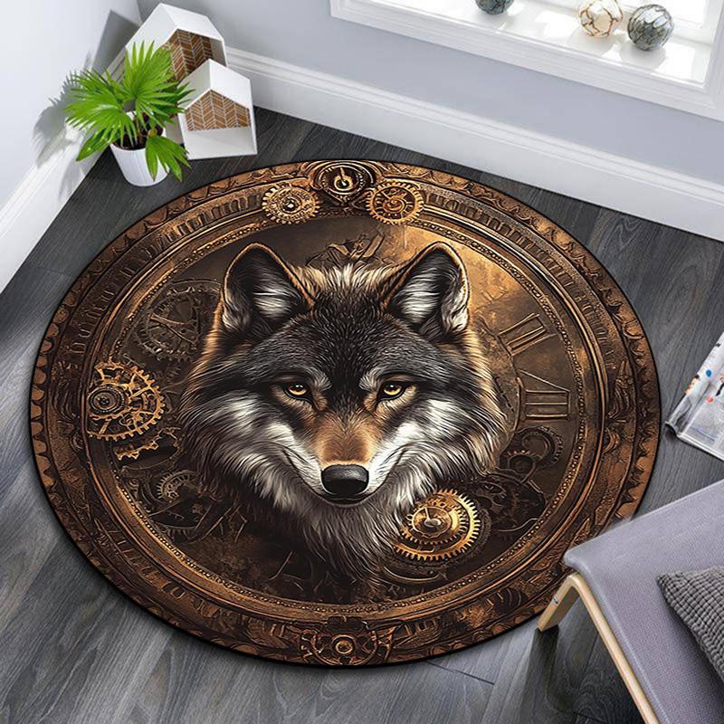 Круглый ковер Steampunk Wolf Emblem, Ковер для гостиной, спальни, дивана, игровой комнаты, Нескользящий коврик для пола 80cmx80cm
Круглый ковер Steampunk Wolf Emblem, Ковер для гостиной, спальни, дивана, игровой комнаты, Нескользящий коврик для пола 80cmx80cm