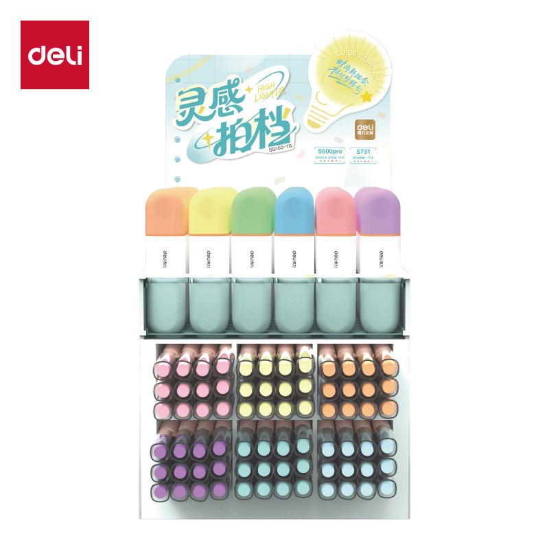 Deli SG160-T6 Fluorescent Highlighter Stand Set for Handwritten Notes and Newspapers, Large Capacity
Deli SG160-T6 Fluorescent Highlighter Stand Set for Handwritten Notes and Newspapers, Large Capacity